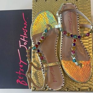 Multi color/gold sandals